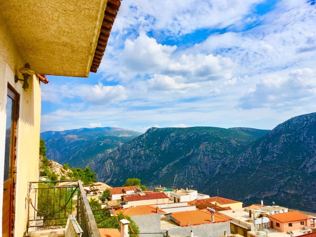 Delphi Celebrity V I P The Navel Of The Earth, Center-Delphi-Penthouse Galaxy&Sky Panoramic View, Harmony&Yoga Appartement Buitenkant foto