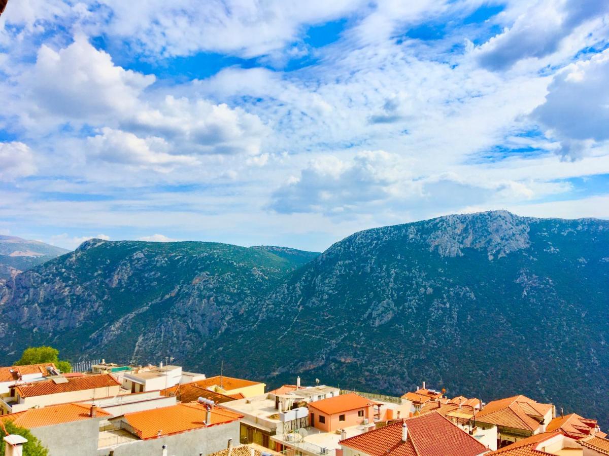 Delphi Celebrity V I P The Navel Of The Earth, Center-Delphi-Penthouse Galaxy&Sky Panoramic View, Harmony&Yoga Appartement Buitenkant foto